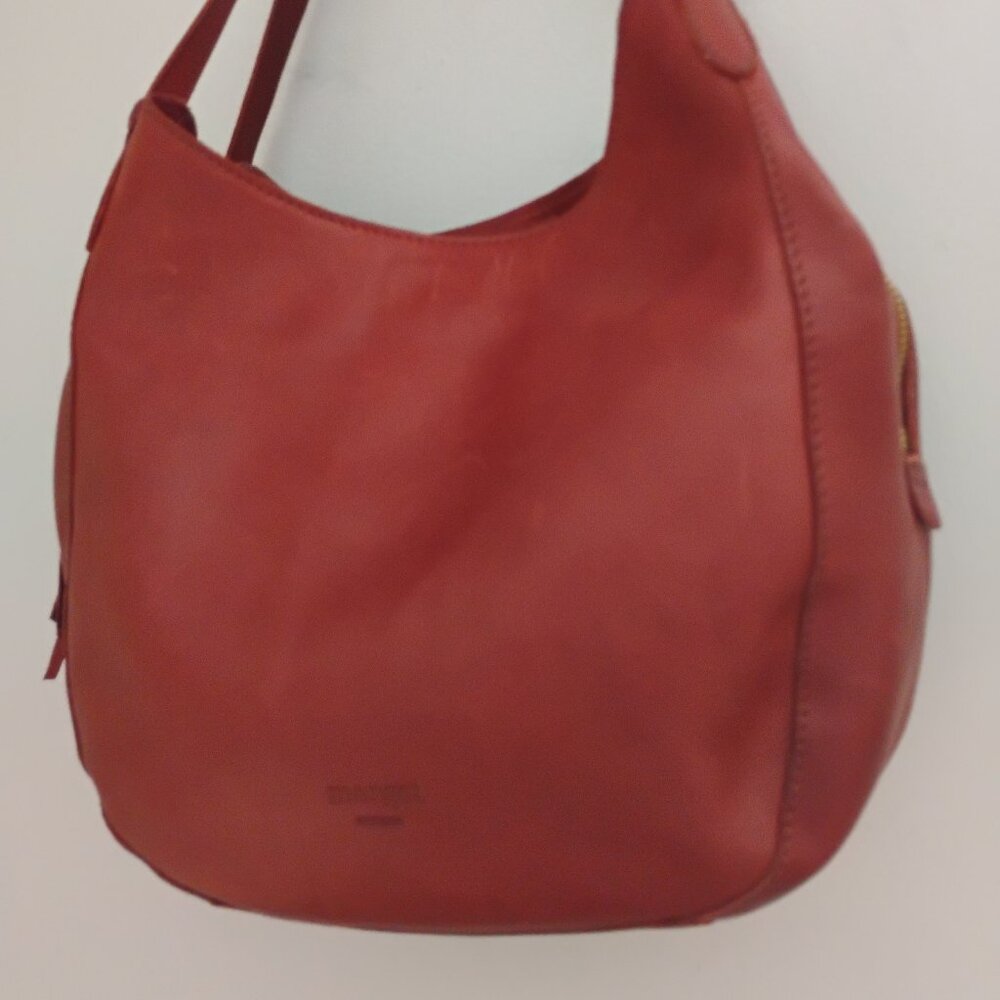 Margot Red Genuine Leather Shoulder Purse Bag. Good Condition